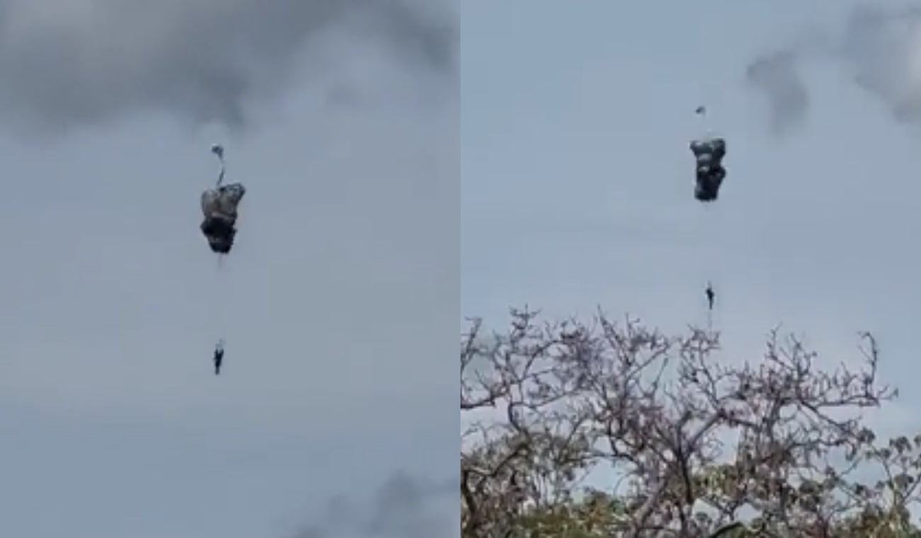 Soldado se dio tremendo totazo luego de que paracaídas no le abriera