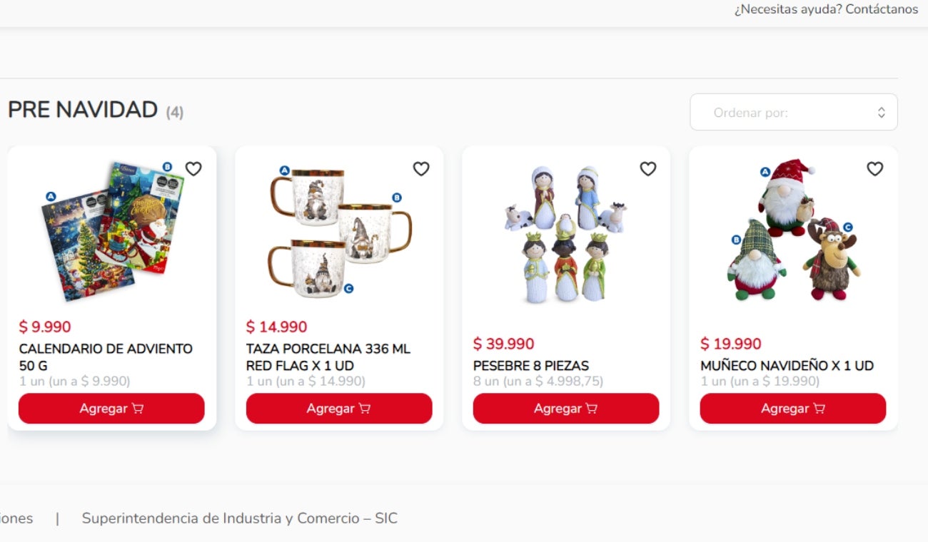 Adornos navideños en D1