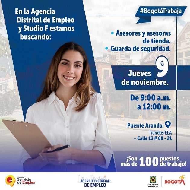 Feria de empleo en Bogotá ofrece 100 vacantes para asesores en ventas