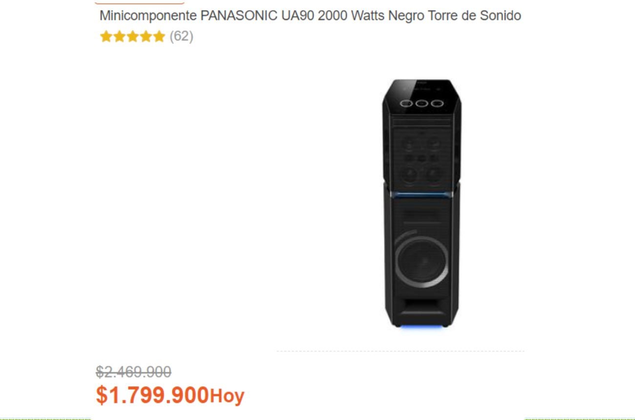 Alkosto descuentos: equipos de sonido a mitad de precio