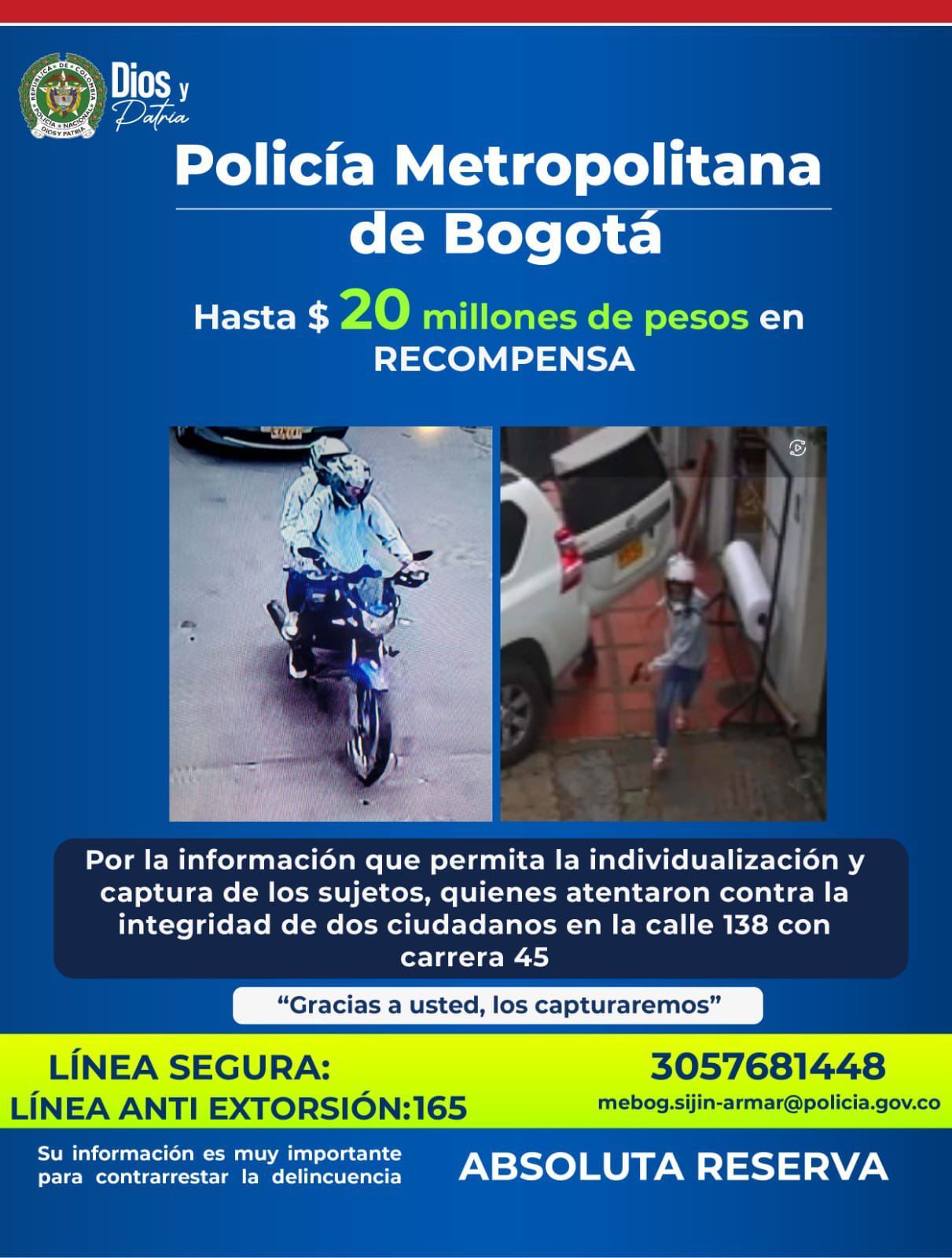 Anuncio de recompensa.