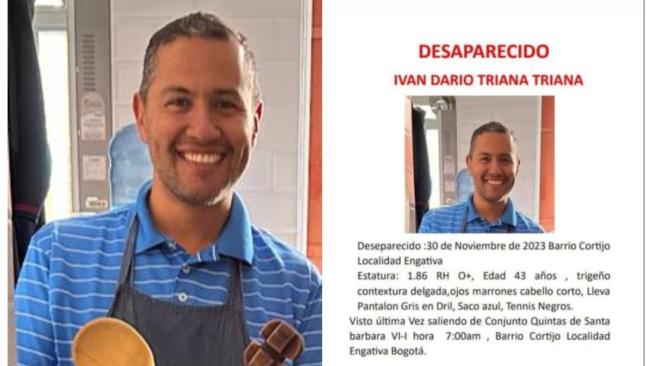 Iván Darío Triana desaparecido en Bogotá