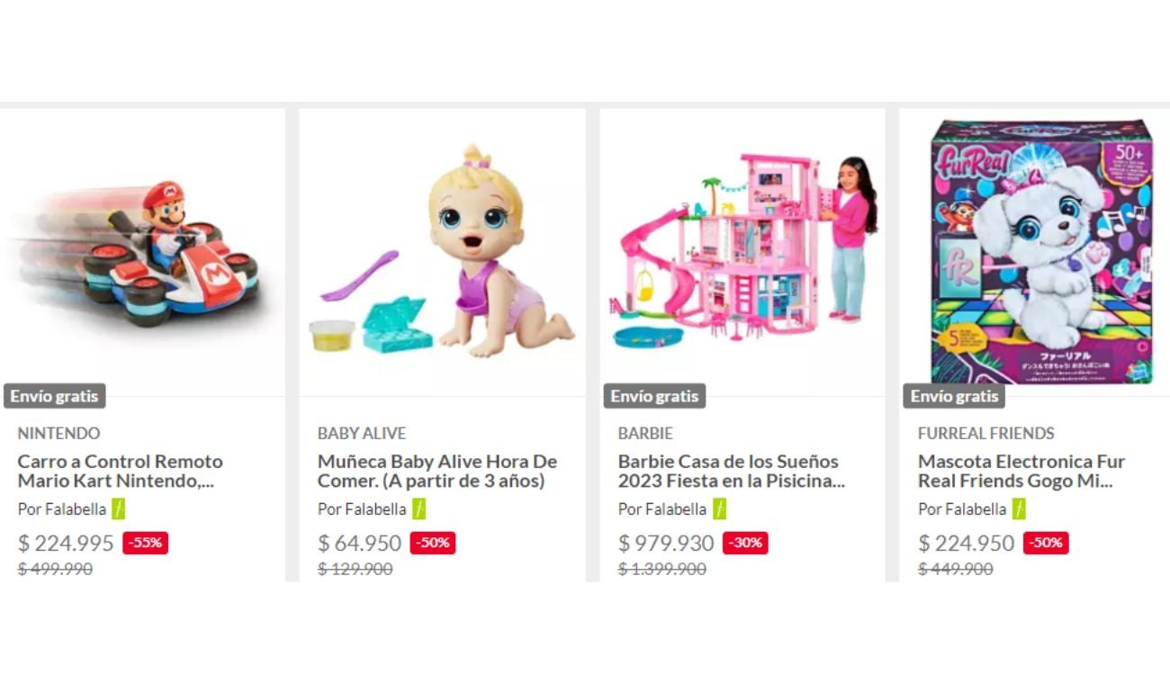 Transnochón Navideño de Falabella ofrece descuentos de hasta el 50% en juguetería