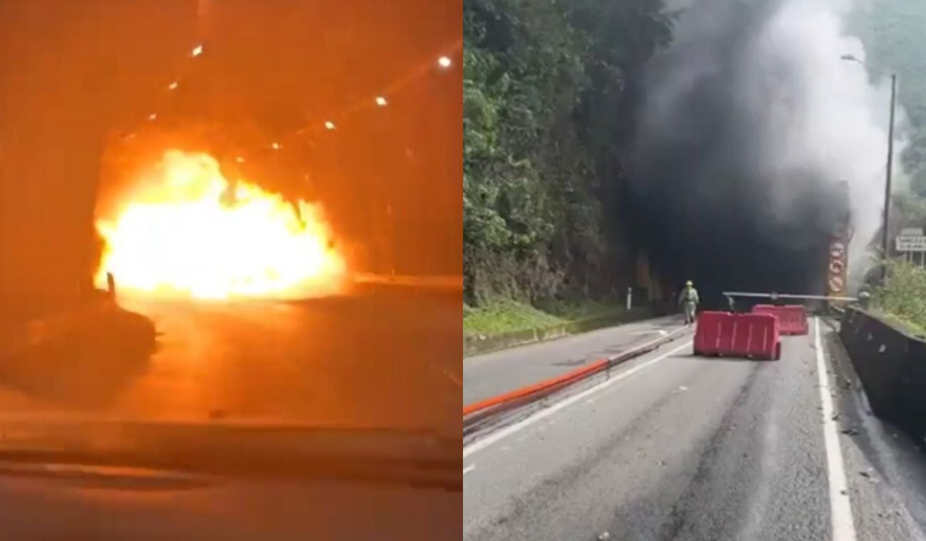 Explosión de tractomula en la vía al Llano