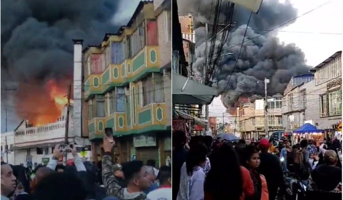 Incendio en Cuidad Bolívar HOY: Bodega de reciclaje arde en llamas