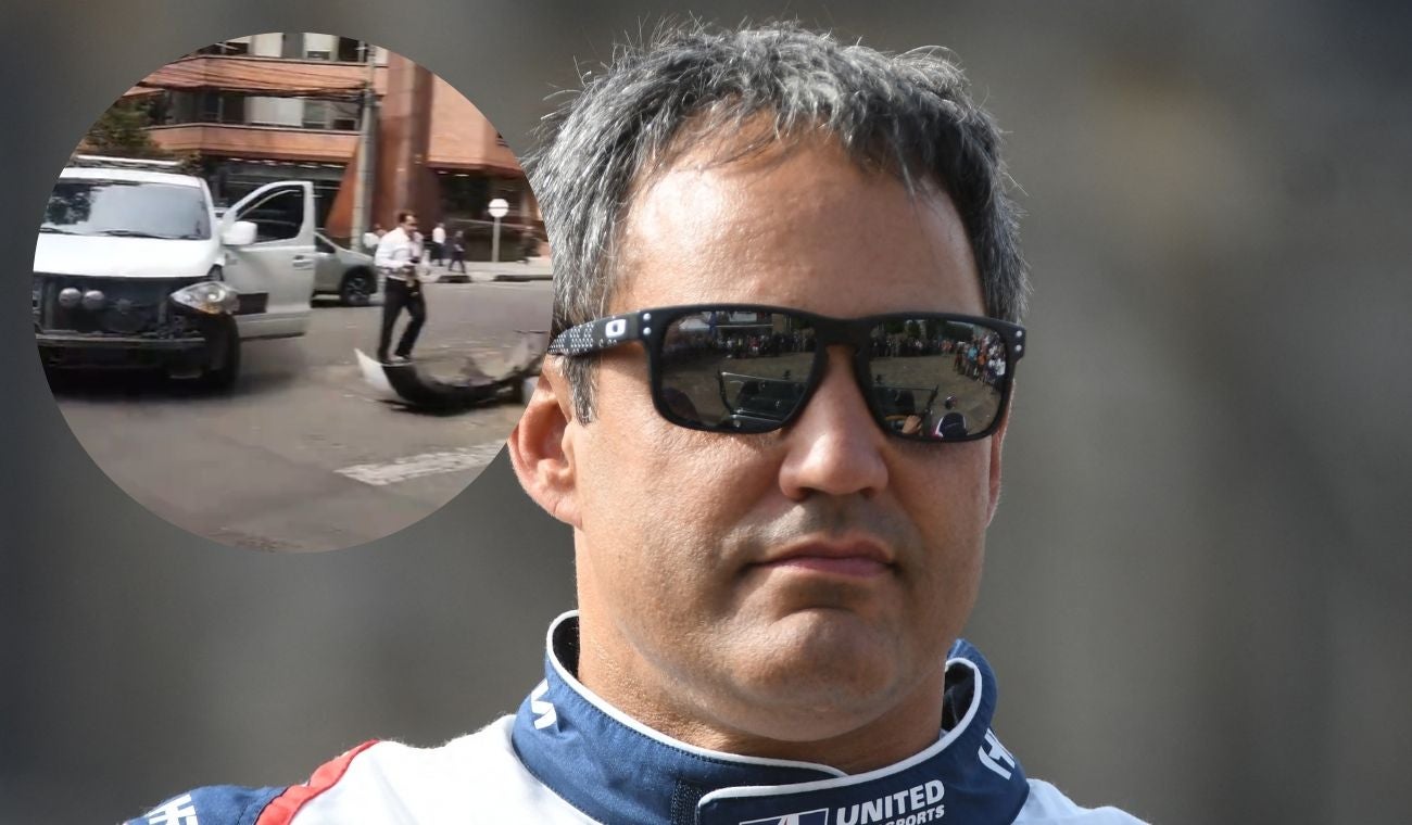 Juan Pablo Montoya se estrelló en Bogotá