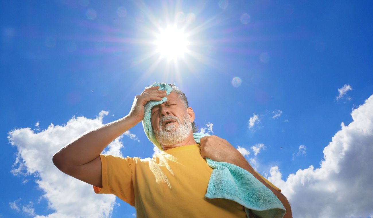 Ciudadano exponiendose al sol