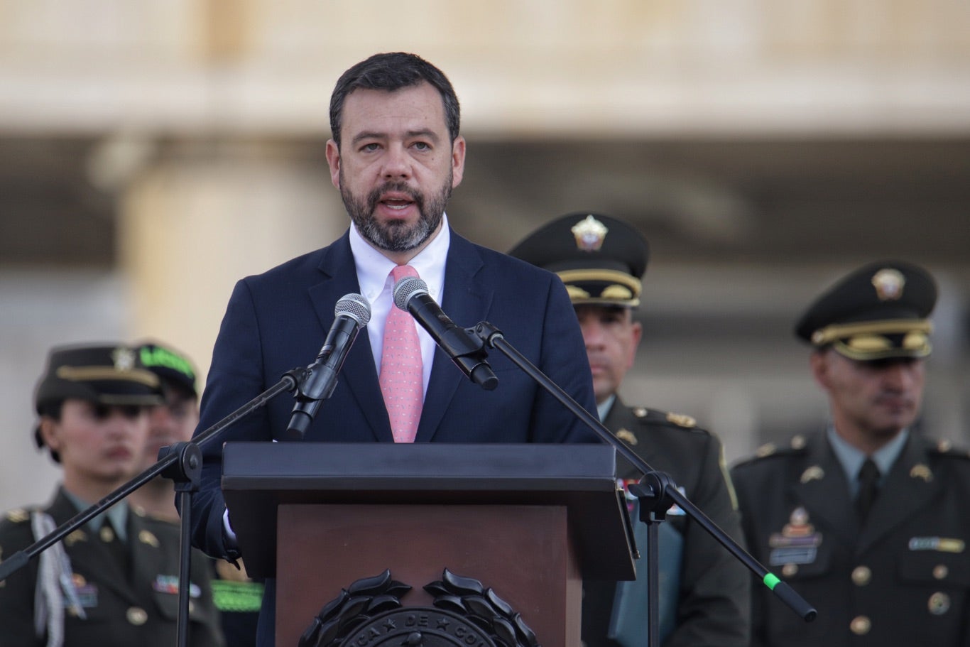 Ceremonia de transmisión de mando de la Policía Metropolitana de Bogotá, asume la comandancia el General José Daniel Gualdrón.