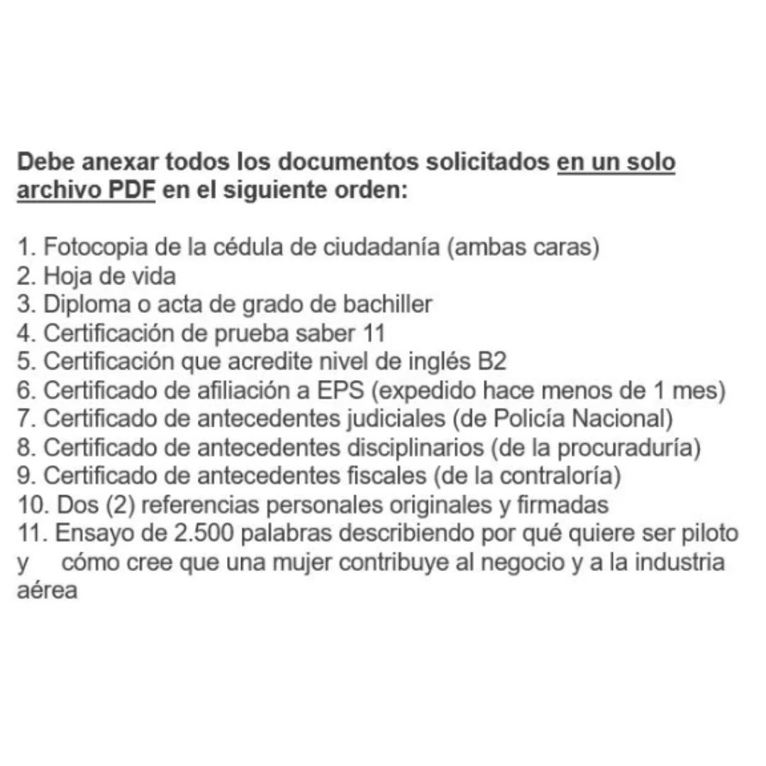 Requisitos para postularse a la beca de avianca 'El Cielo es de Ellas'