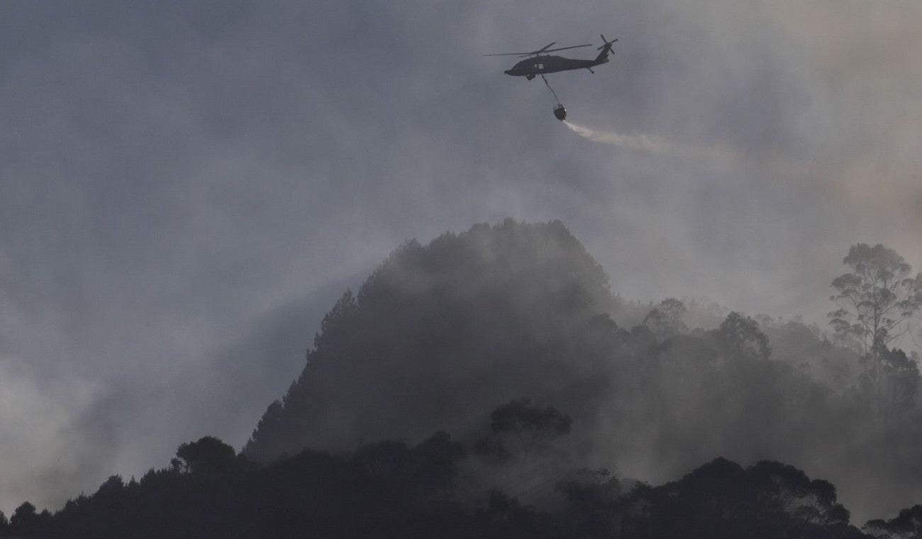 Incendio en los Cerros Orientales