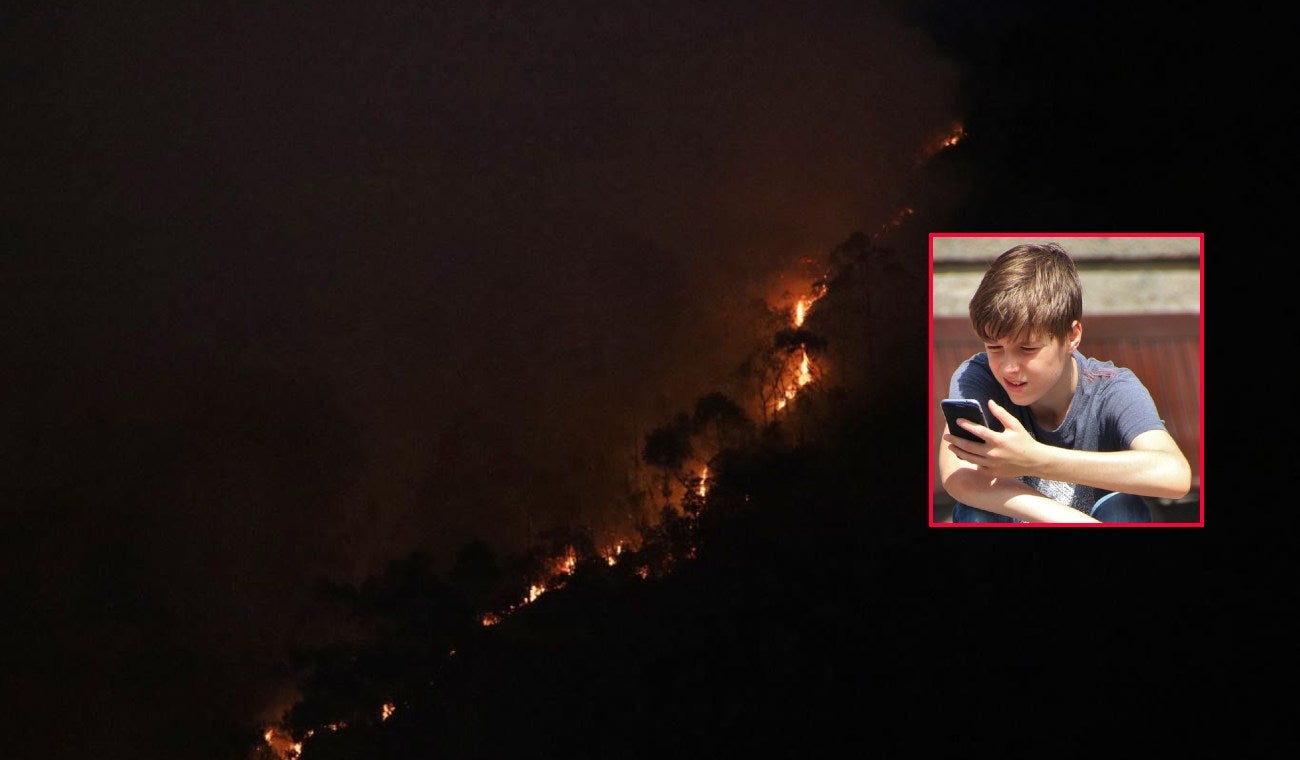 Incendio en el cerro El Cable
