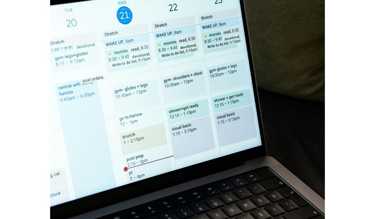 Calendario en el computador- imagen de referencia