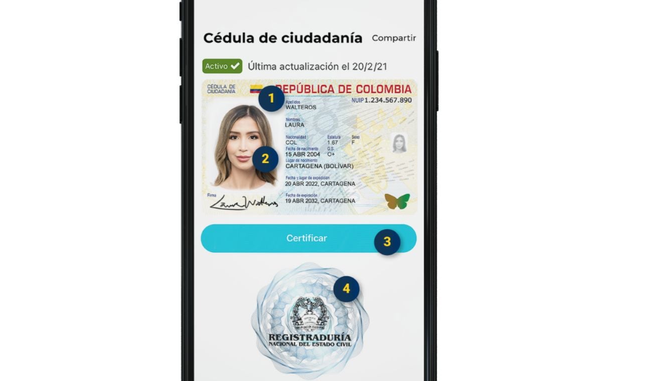 Cédula Digital- imagen de referencia