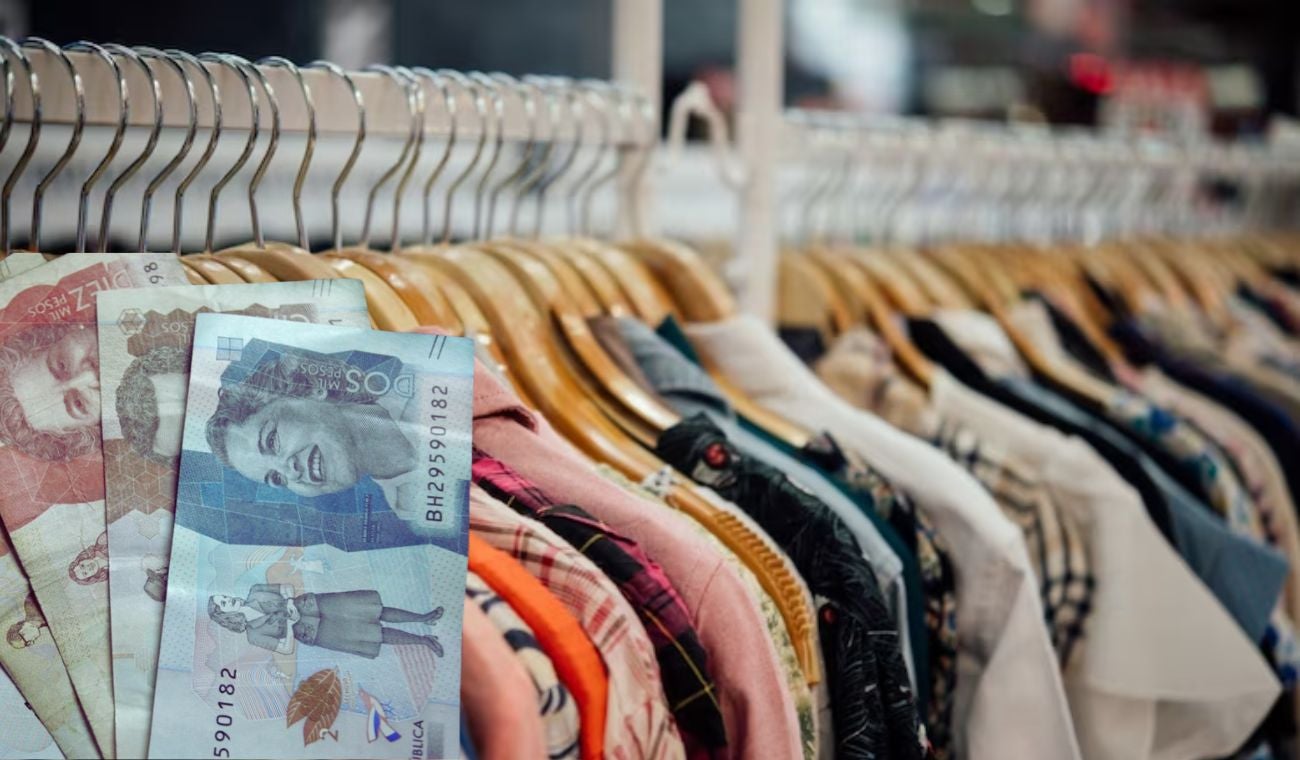 Tienda de ropa/dinero colombiano/ imagen de referencia