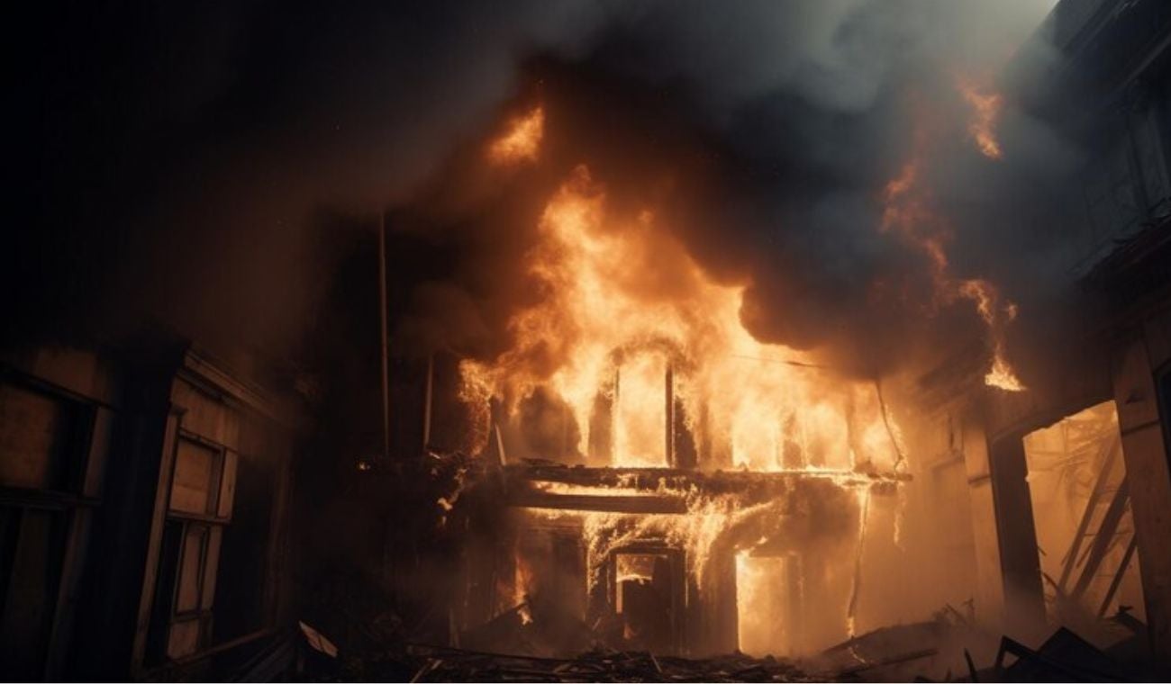 Incendio en una fábrica- imagen de referencia