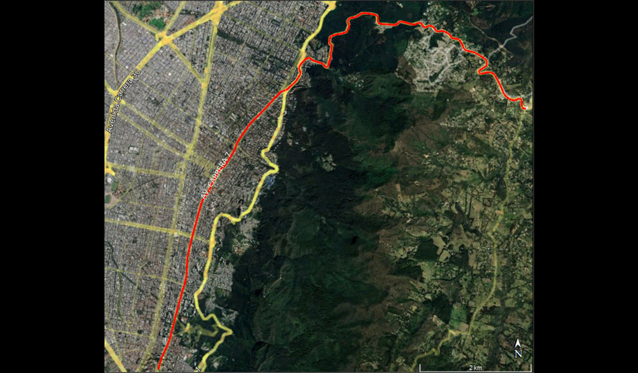 Recorrido de la carrera por Bogotá