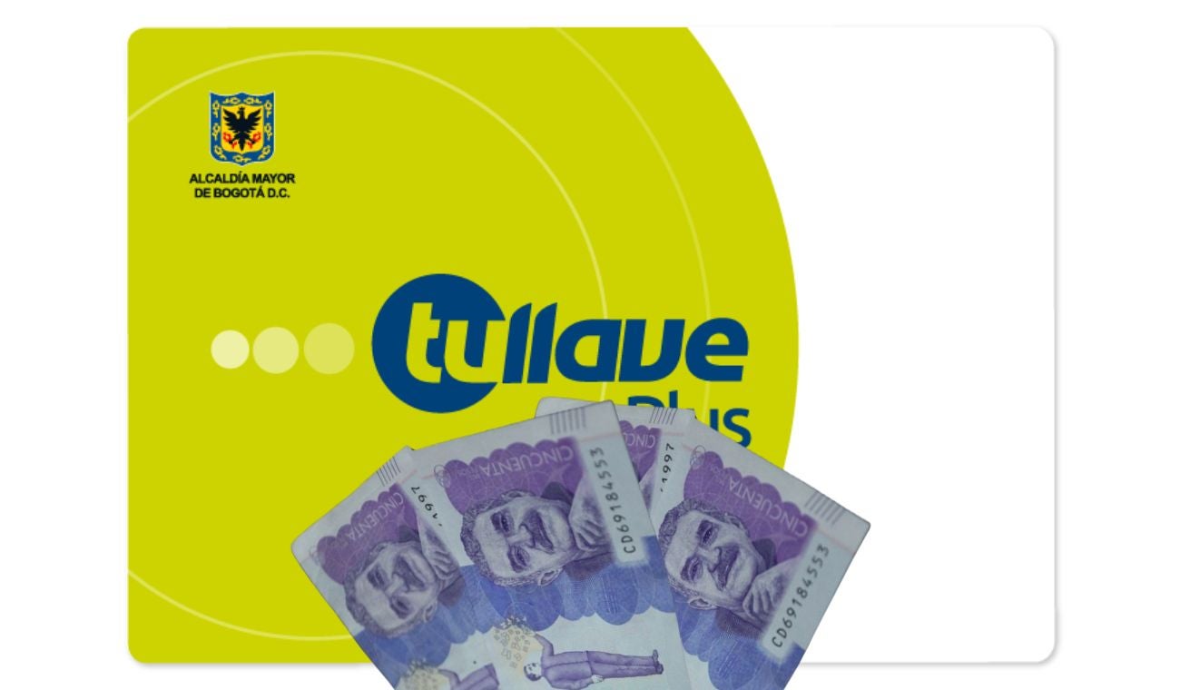 Tarjeta TuLlave/dinero colombiano