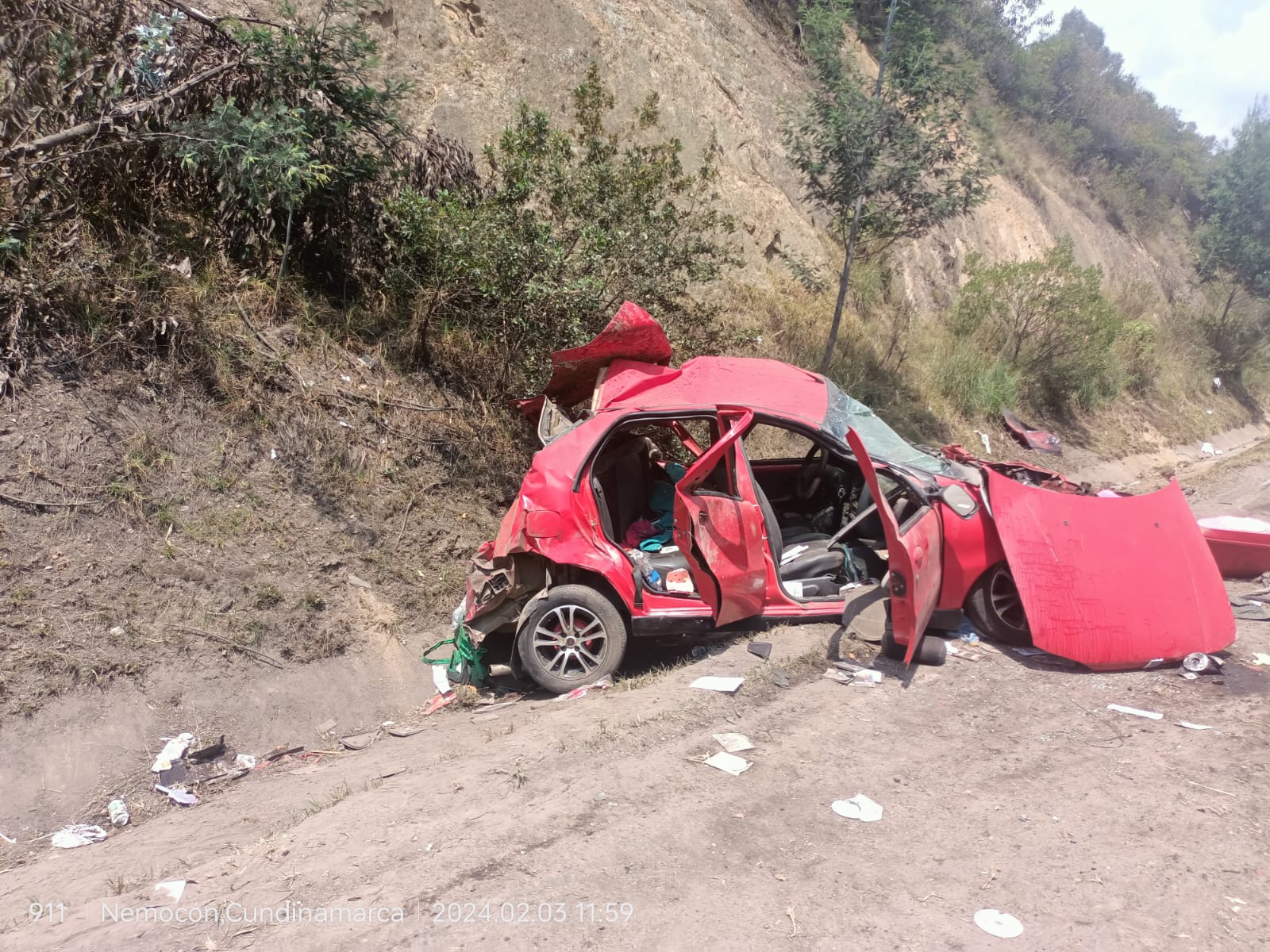 Grave accidente entre Zipaquirá y Ubaté