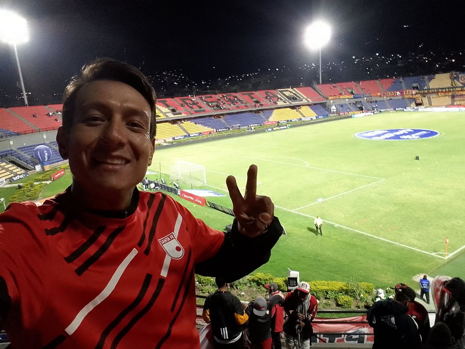 Mario en el estadio La Libertad de Pasto