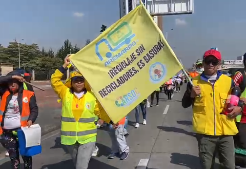Manifestación de Recicladores