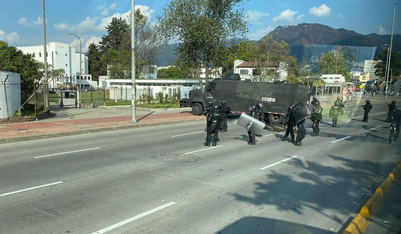 enfrentamientos del ESMAD y protestantes de la Universidad Nacional
