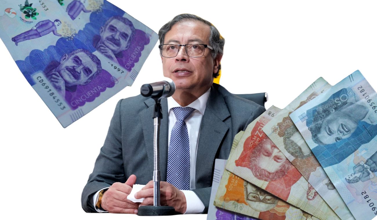 Petro rodeado de dinero colombiano