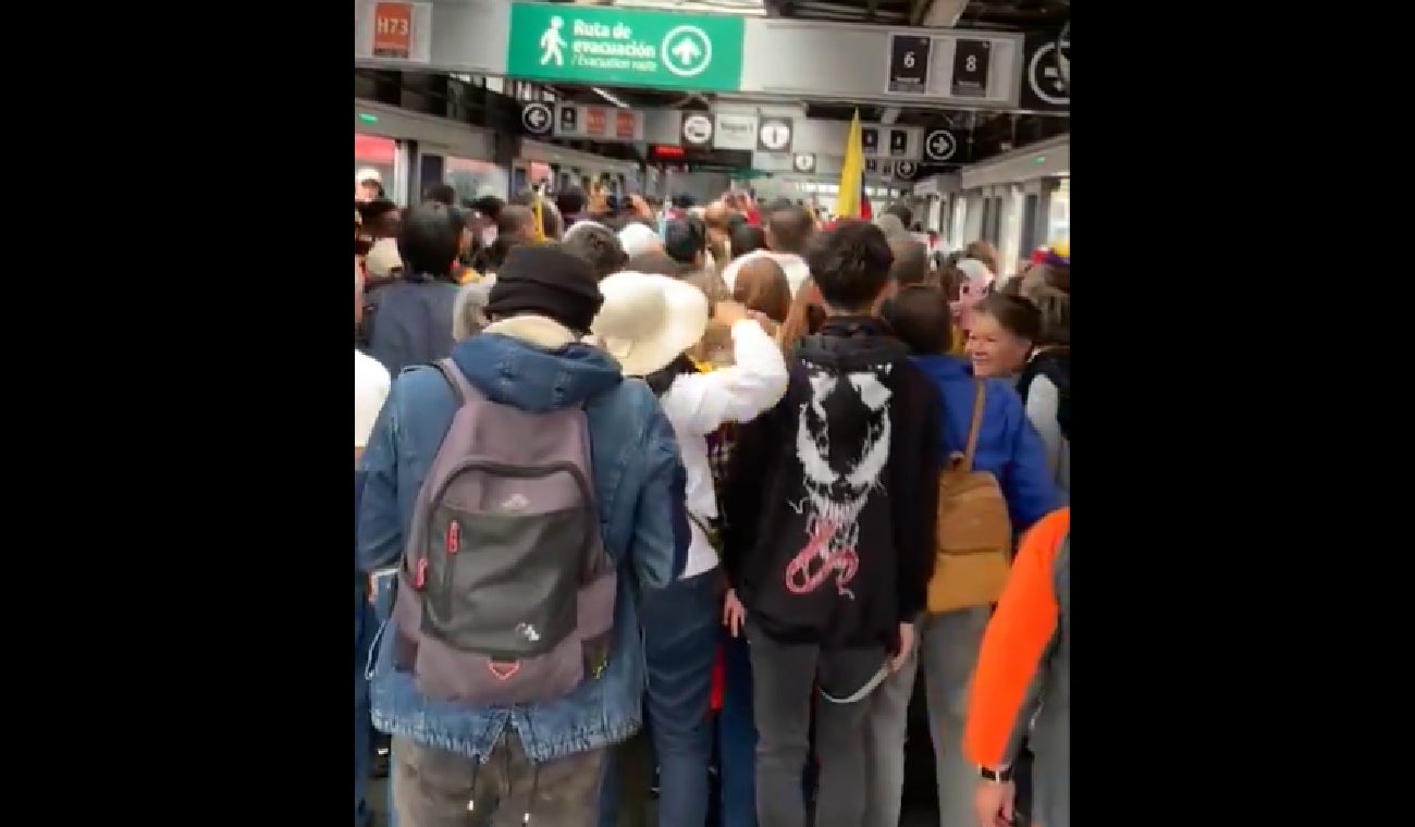 Marchas en Bogotá hoy: TransMilenio presenta retrasos