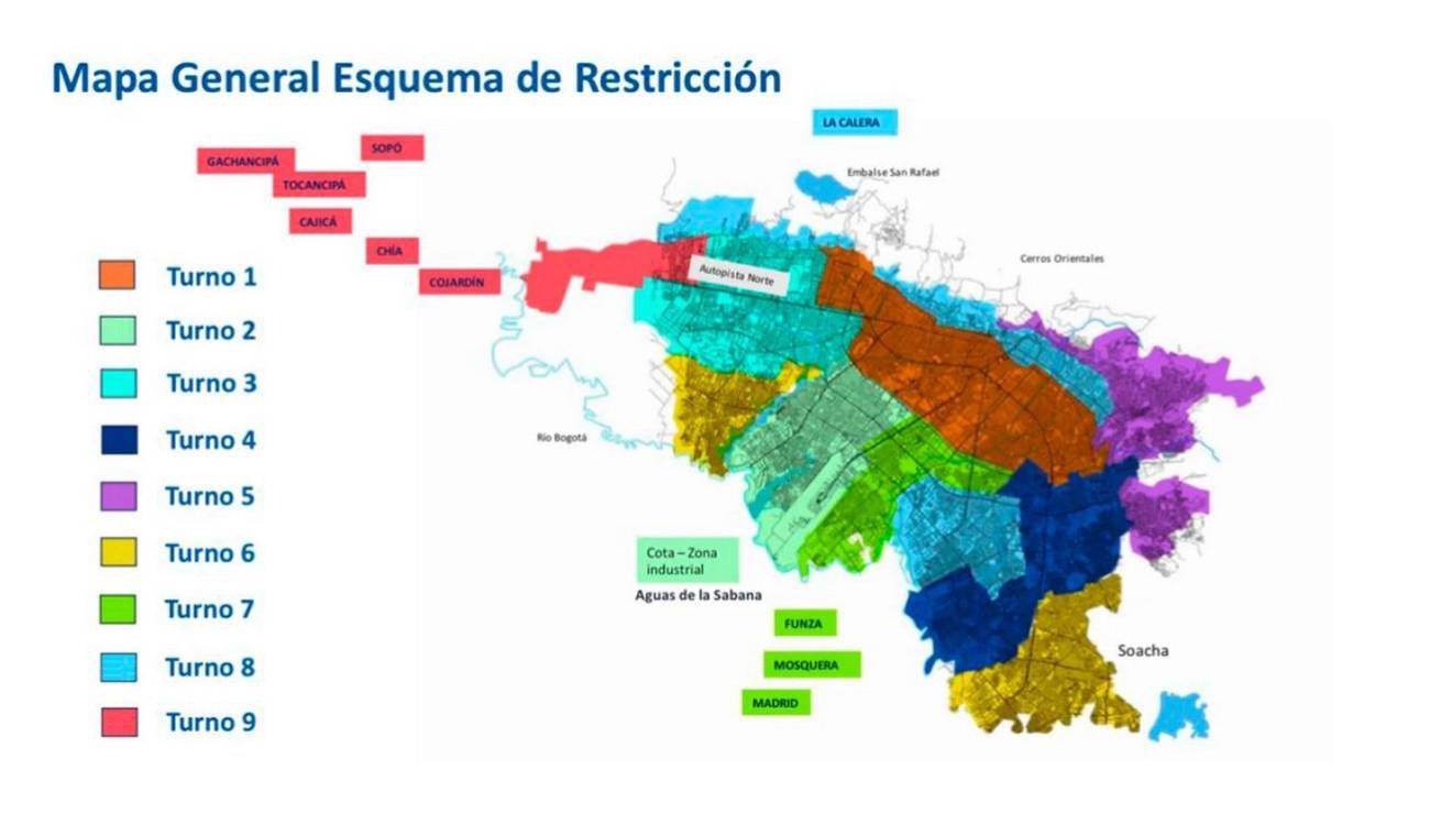 Mapa de Bogotá por localidades