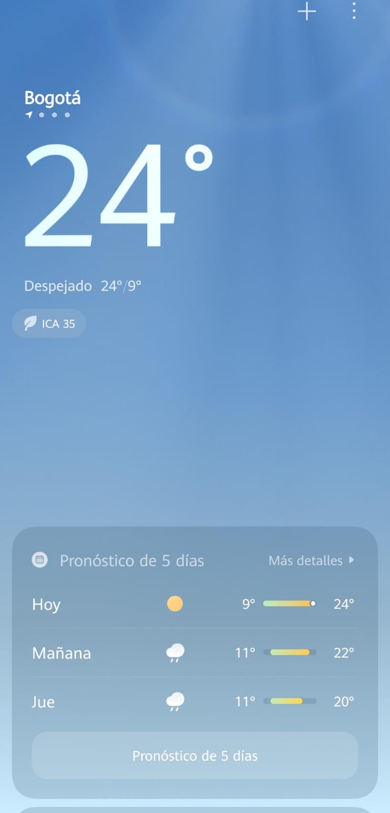 Ola de calor en Bogotá