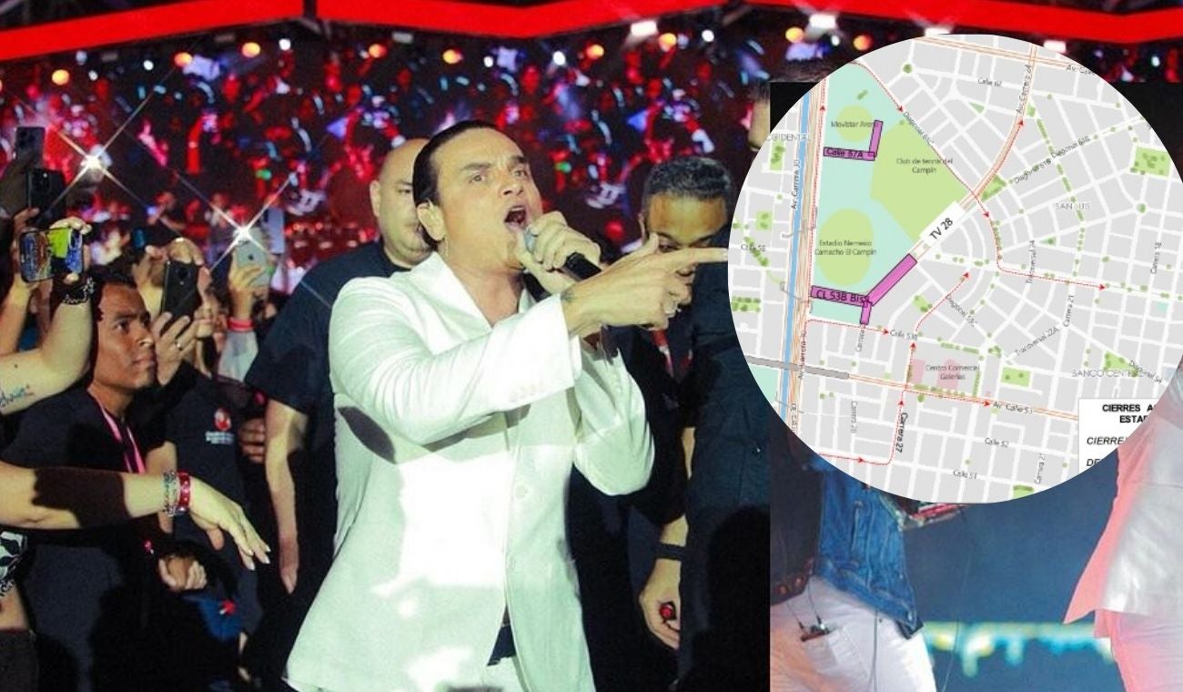 Silvestre Dangond en concierto: Cierres viales