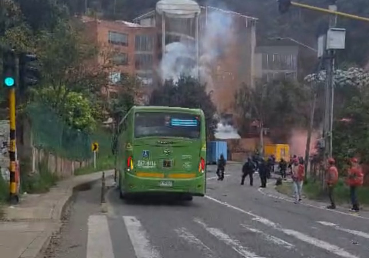 Bus del SITP atacado