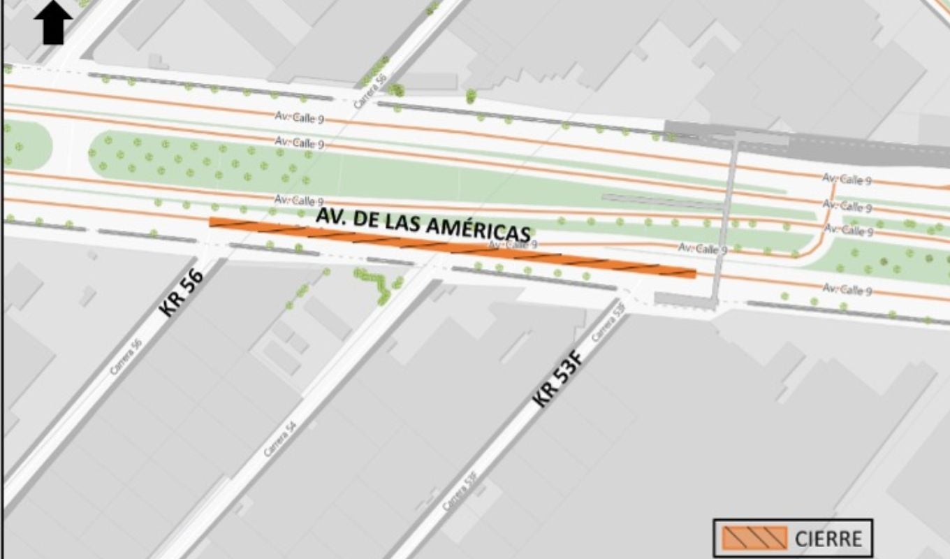 Cierre vial en Avenida de las Américas