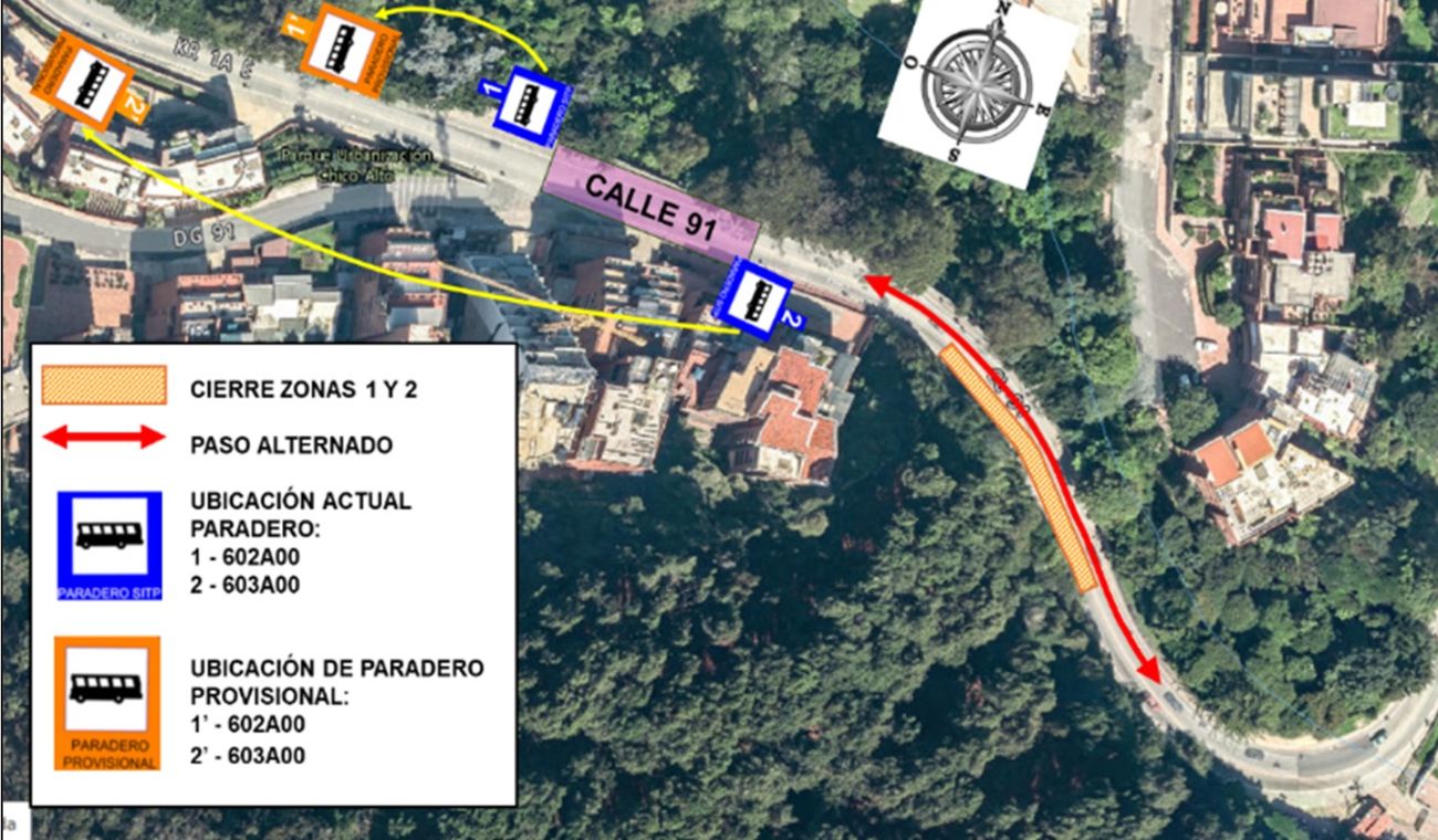 Cierre vía La Calera