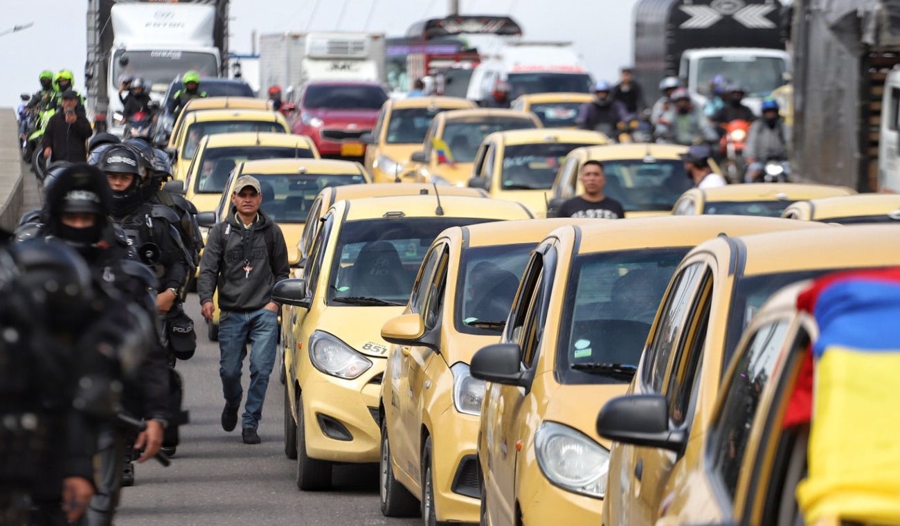 Paro de taxistas en Bogotá afecto la movilidad