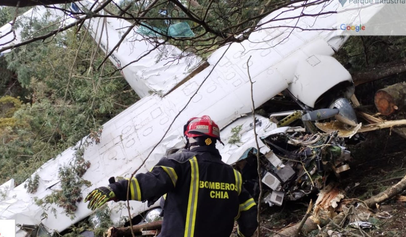 Avioneta caída en Chía