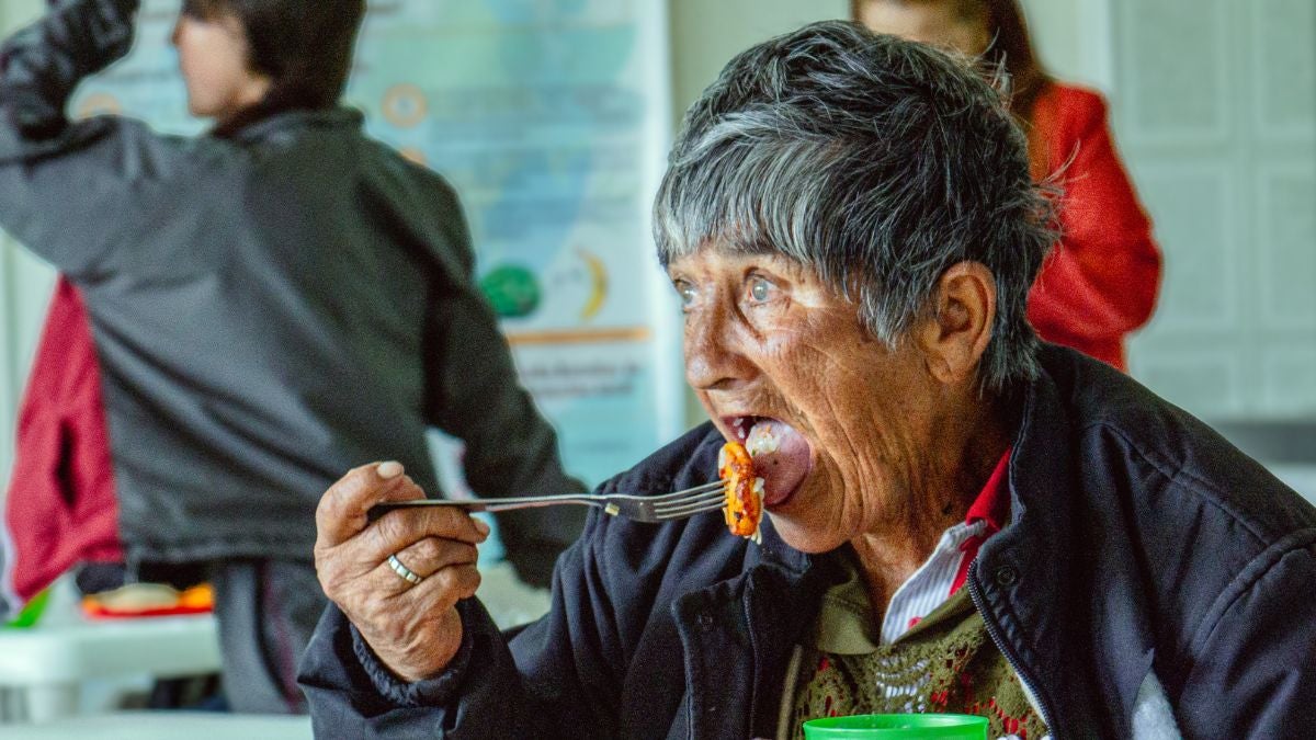 Mercedes, comensal del Comedor Comunitario Pardo Rubio