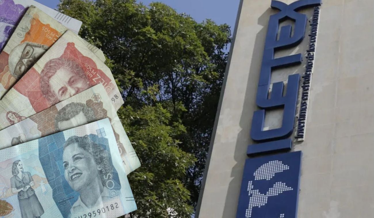 Dinero y fachada del icetex