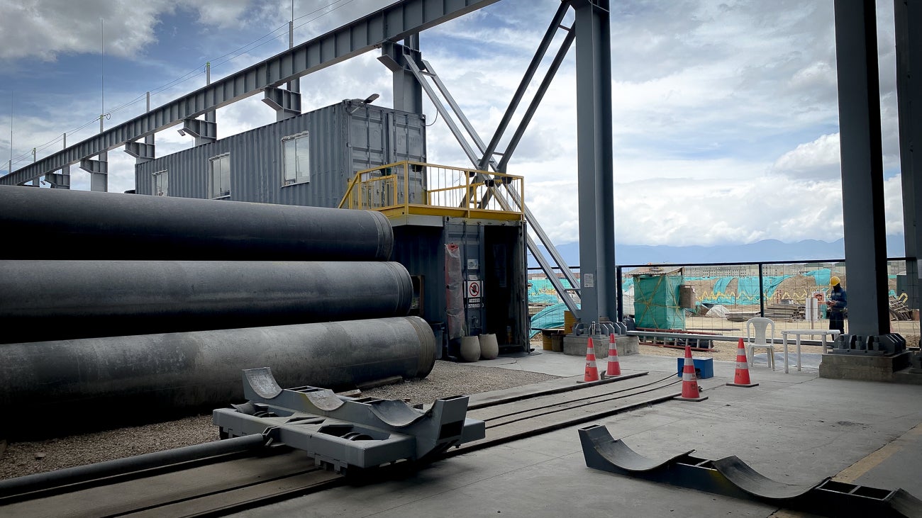 Patio taller primera línea del Metro de Bogotá