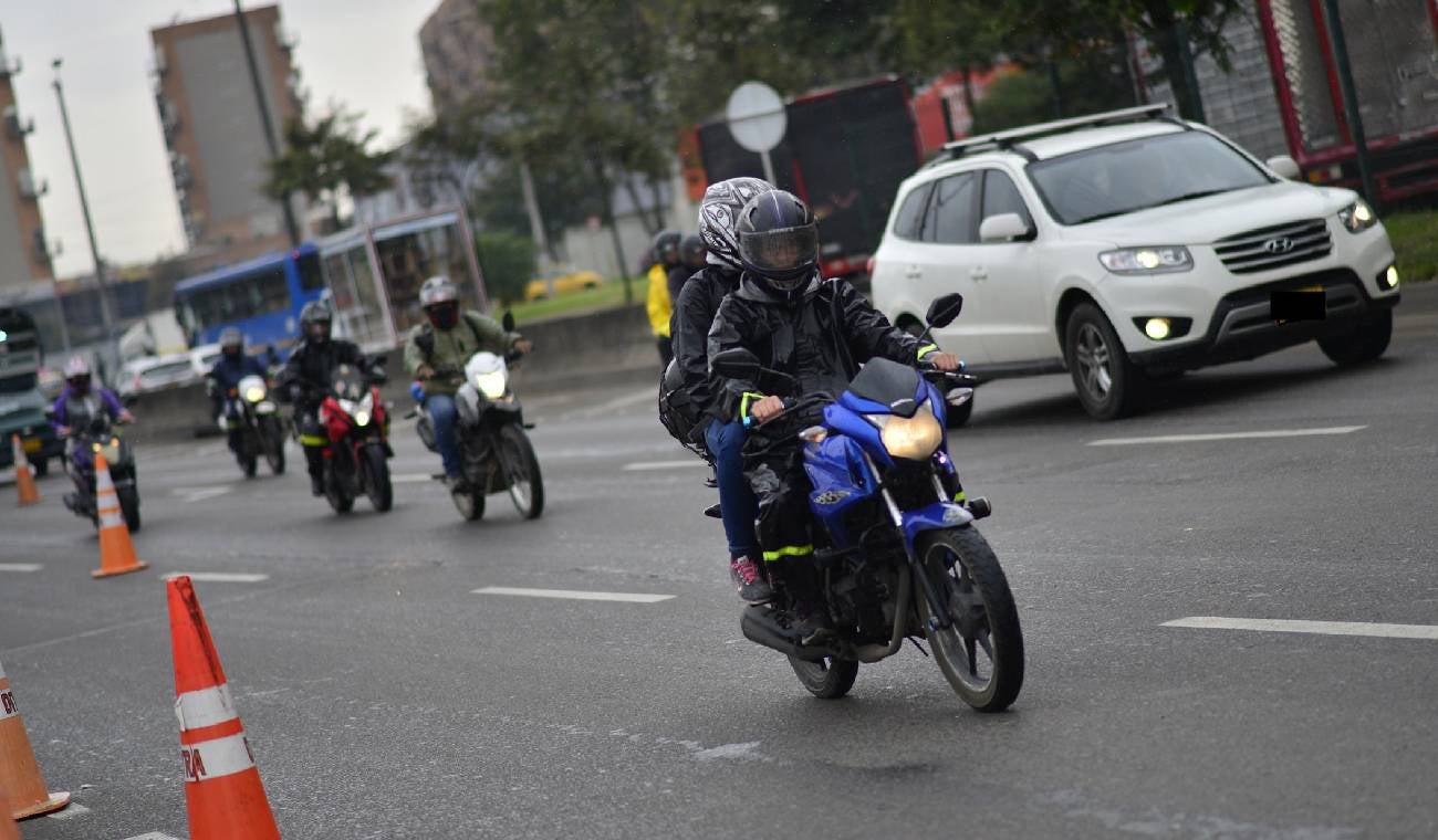 Motociclistas en Bogotá