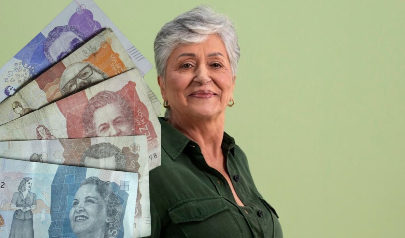 Mujer pensionada con dinero colombiano