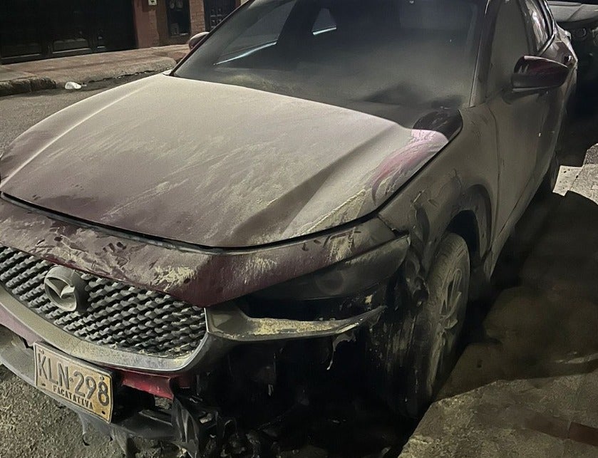 Vehículo incinerado