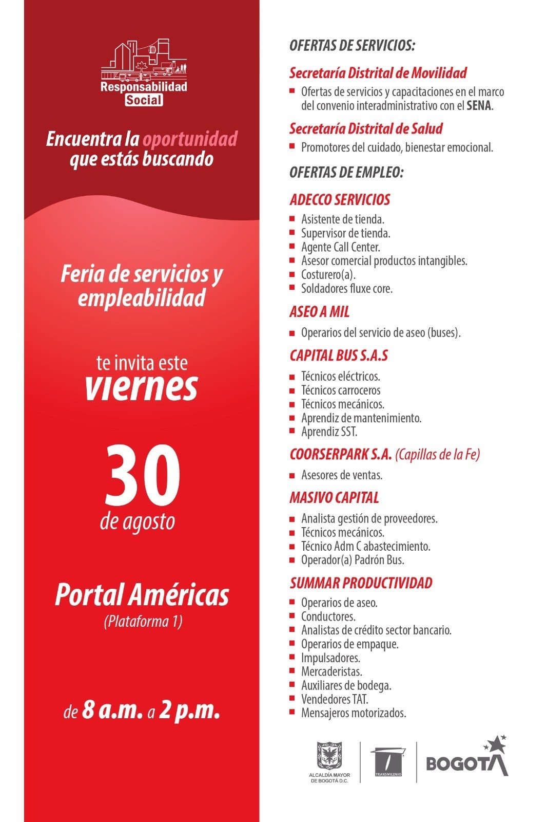 Feria de empleo TransMilenio