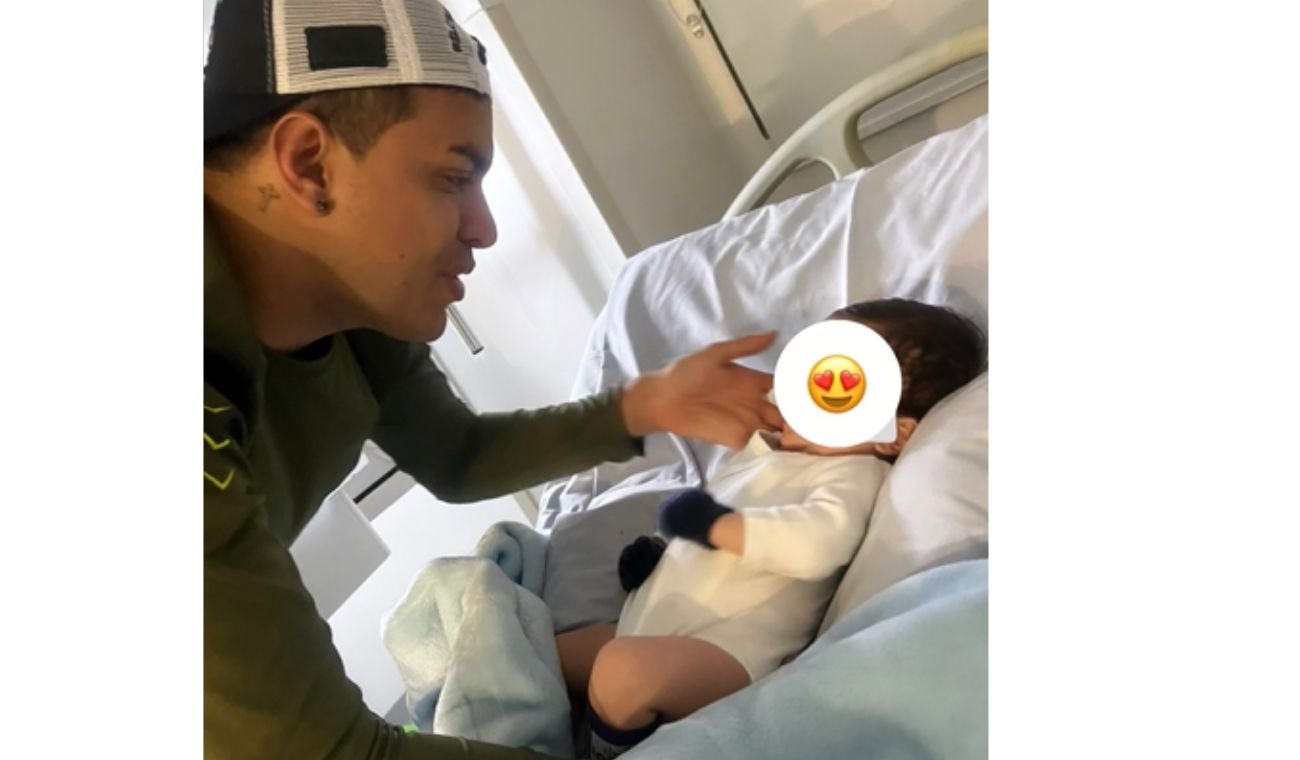 Yeison Jiménez y su hijo