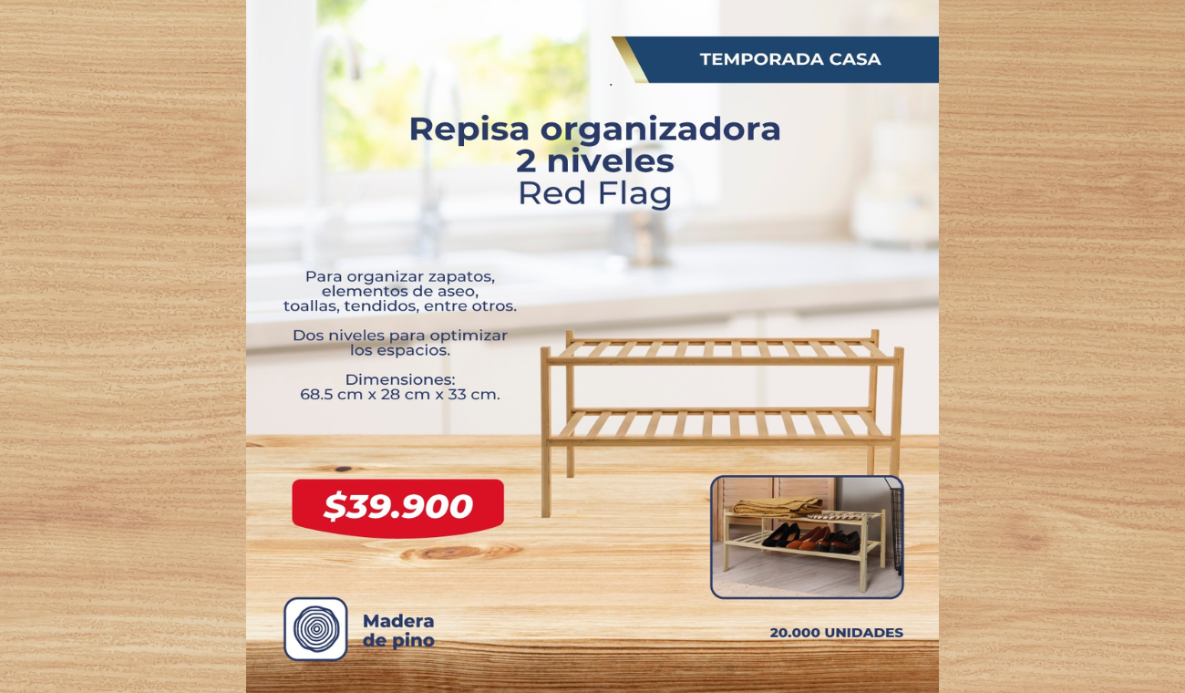 Organizador de dos pisos D1