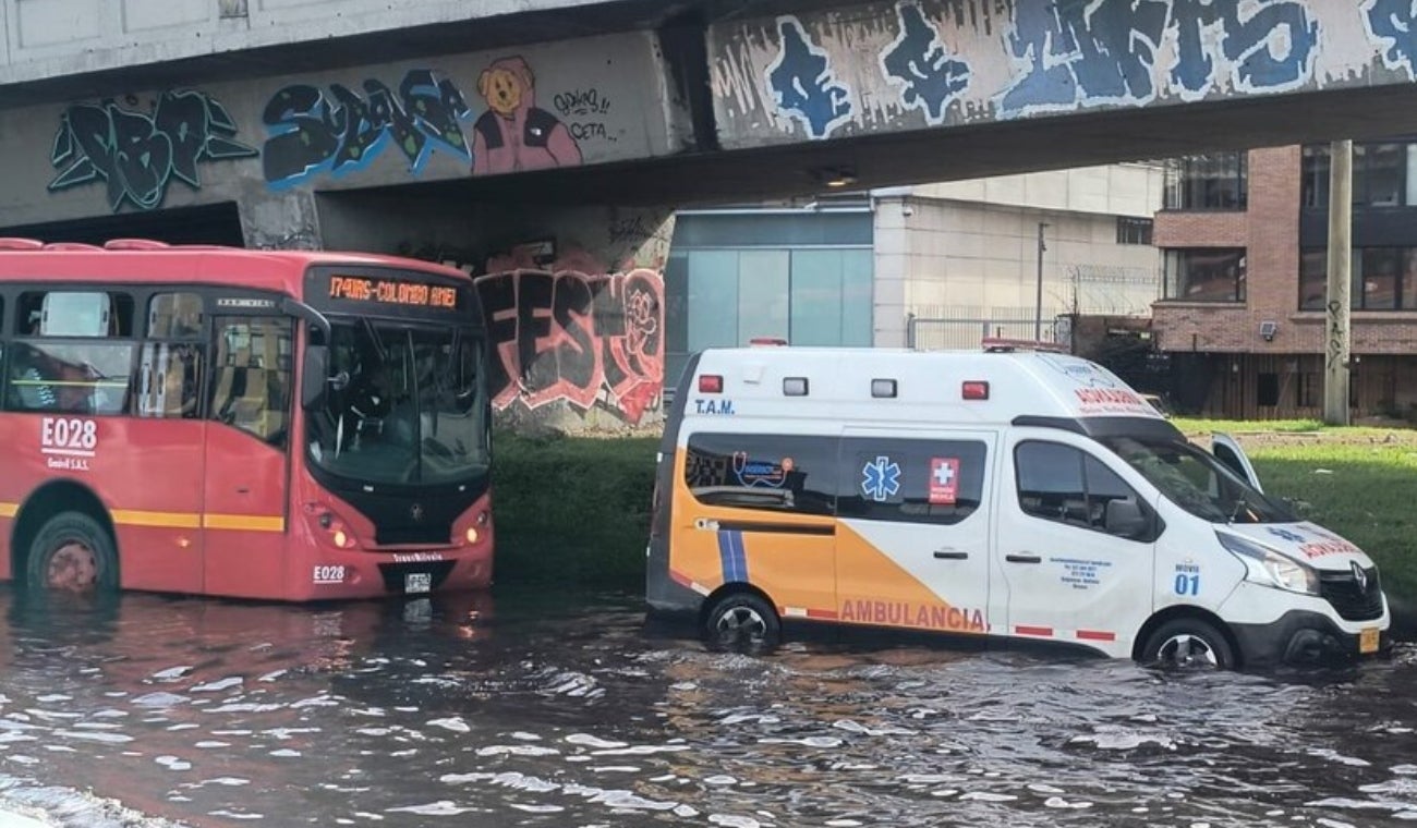 Inundaciones por aguaceros en Bogotá