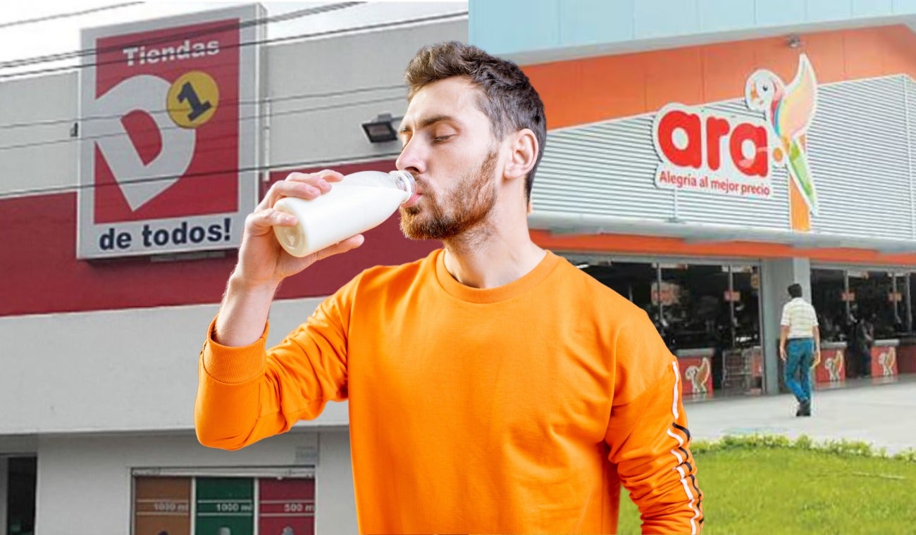 Dónde es más barata la leche, en D1 o ARA