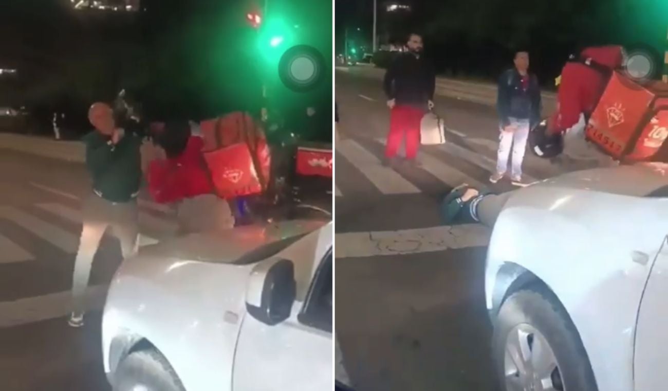 Domiciliario de Rappi dejó en el piso a abuelito en medio de discusión