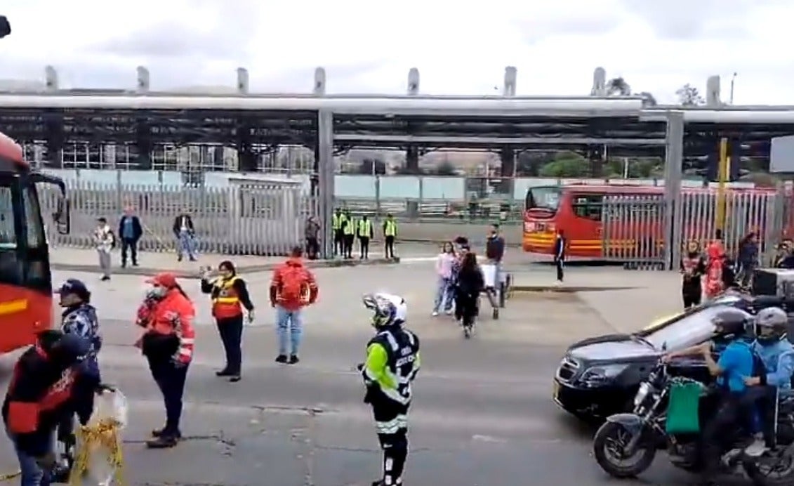 Caos de movilidad en el Portal Tunal