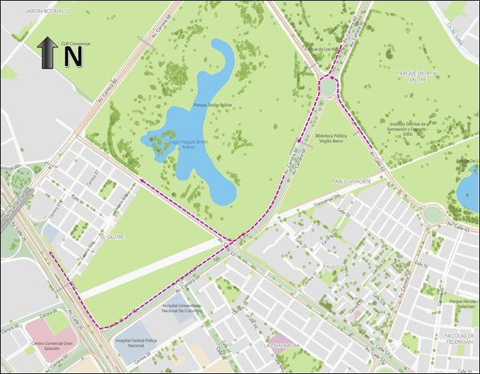 Desvíos en sentido Oriente - Occidente