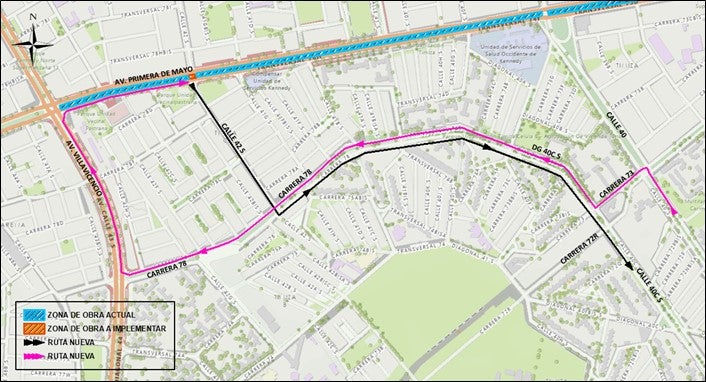 Mapa 6. Rutas Nuevas G-543 Timiza y H-543 Estación General Santander
